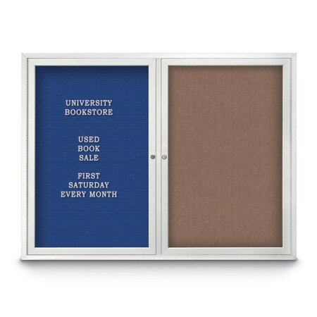 United Visual Products Corkboard, 72"x48", Pearl/Bronze UV434H-BRONZE-PEARL